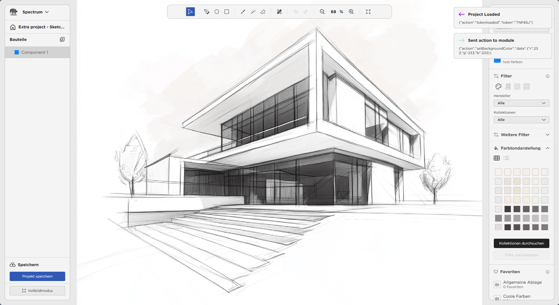 Detailansicht eines Extraprojekts
