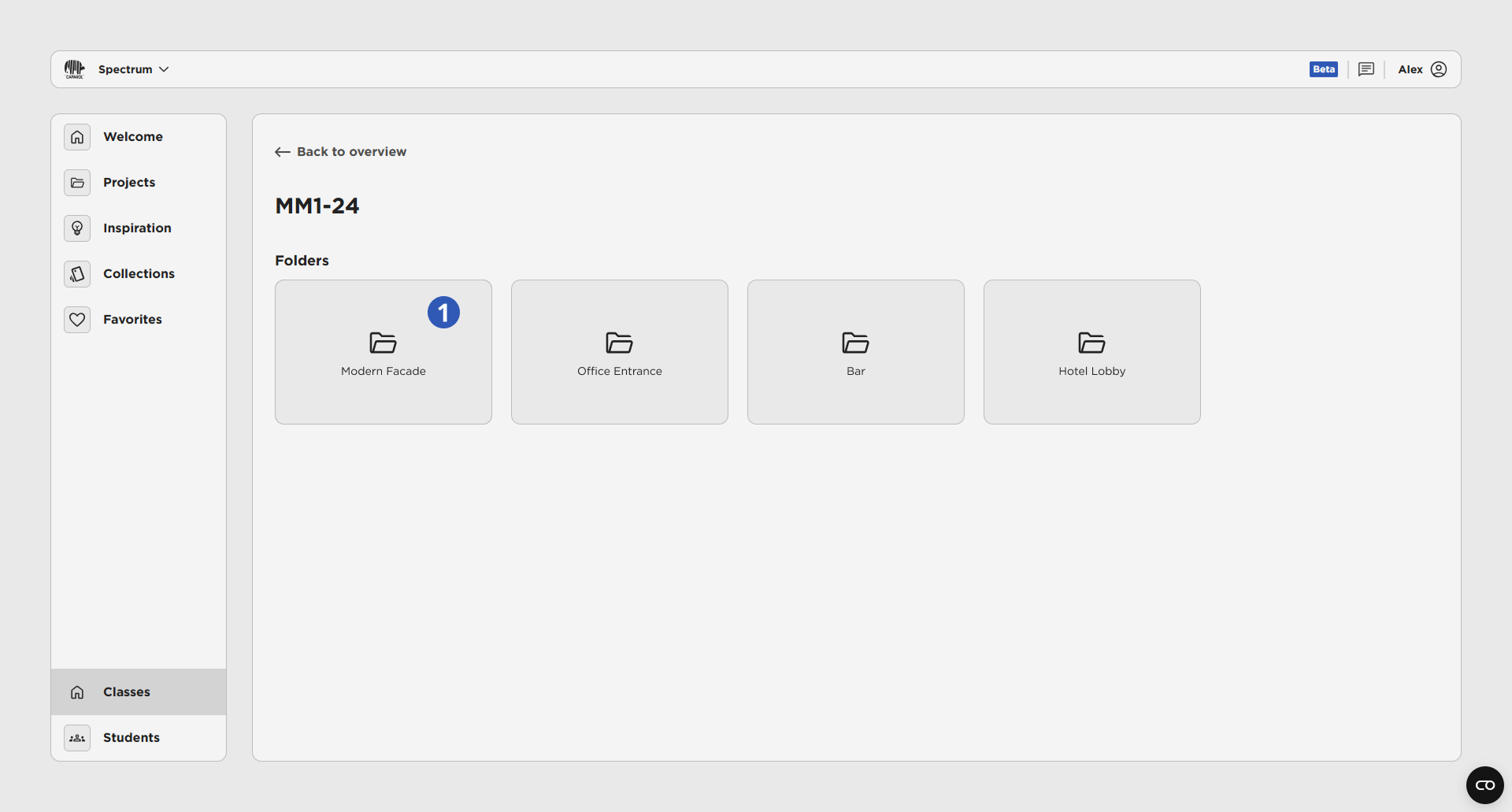 Projekte einer Klasse