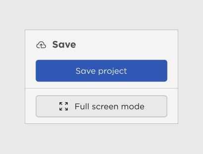 Save & fullscreen